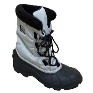 Sorel‎ Cumberland Boots Women 5.5 Gray Gorpcore Winter Lace Up Snow NL1102-009